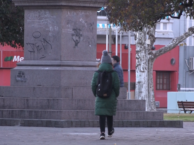 La ma�ana del lunes comenz� con temperatura bajo cero